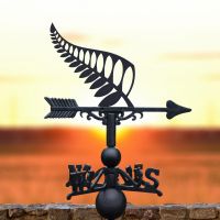Black Weathervane with New Zealand Fern Design 