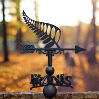 New Zealand Fern Weathervane in Black 