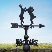 Black Weathervane of Boxing Hares 