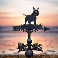 Black Weathervane with English Bull Terrier Design 