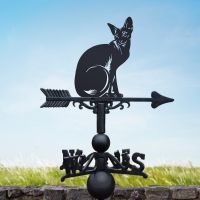 Black Sphynx Cat Weathervane