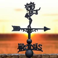 Black Cast Iron Betty Boop Waitress Weathervane