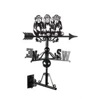 The Three Wise Monkeys Weathervane Created From Iron