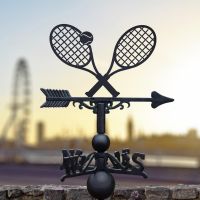 Tennis Rackets Weathervane in Black 