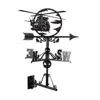 Puma Helicopter Iron Weathervane Finished in Black