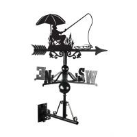 Sitting & Fishing Weathervane in Full 