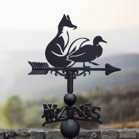 Fox & Duck Weathervane in Black Finish 