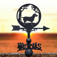 Weathervane with Labrador & Oak Trees 