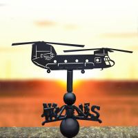 Chinook Helicopter Weathervane in the Sunset