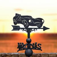 Jaguar D-Type Weathervane in Use in the Sunrise