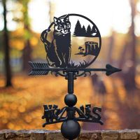 Weathervane of Cat and Alpine Trees 