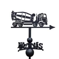 Cement Lorry Weathervane on White Background