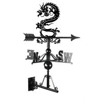 Oriental Dragon Weathervane Mounted
