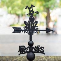 Cartoon Dog with Candy Cane Weathervane