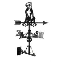 Sitting Boxer Dog Weathervane Mounted
