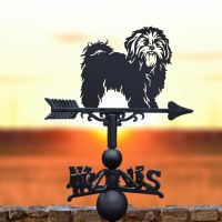 Cast Iron & Steel Weathervane with Shih Tzu Motif