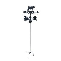 Cow Free Standing Weathervane in Black