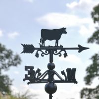 Cow Free Standing Weathervane Created From Iron