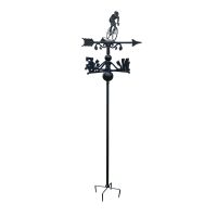 Cyclist Free Standing Weathervane in Black