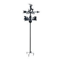Cricket Player Free Standing Weathervane in Black