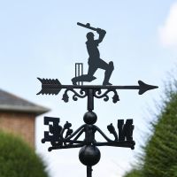 Cricket Player Topper on the Weathervane
