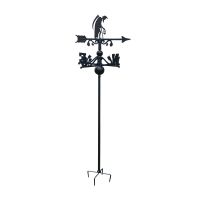 Old Father Time Free Standing Weathervane in Black