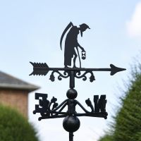 Old Father Time Free Standing Weathervane Created From Iron