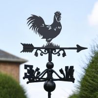 Deluxe Rooster Free Standing Weathervane Created From Iron