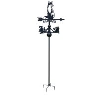 Sitting Fox Free Standing Weathervane on White Background