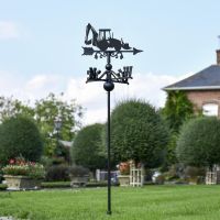 Construction Digger Free Standing Weathervane in Use Outdoors