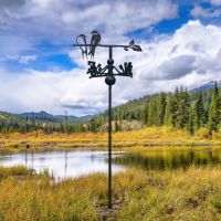 Free Standing Weathervane with Swallow Topper