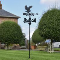Barn Owl Free Standing Weathervane in Use in the Garden