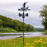 "Game Season" Jack Russel & Labrador Free Standing Weathervane in Location