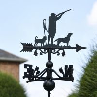 Close-Up of "Game Season" Jack Russel & Labrador Topper on Free Standing Weathervane to Scale