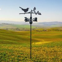 Free Standing Weathervane with Blackbird Motif