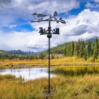 Free Standing Weathervane with Blackcap Motif
