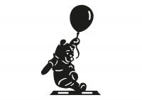 Close-Up of Bear & Balloon Topper for Miniature Weathervane