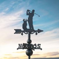 Golf Topper on Miniature Weathervane at Dusk