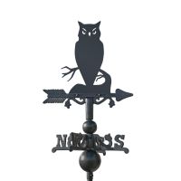 Owl on Mini Weathervane on White Background