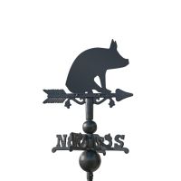 Pig Miniature Weathervane on White Background
