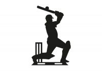 Close-Up of Cricketer Topper for Miniature Weathervane 