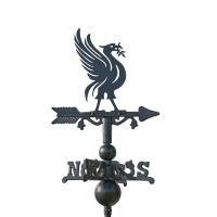 Liver Bird on Mini Weathervane on White Background