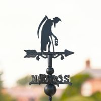 Old Father Time on Mini Weathervane in Garden
