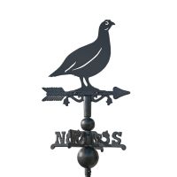 Red Grouse Miniature Weathervane on White Background