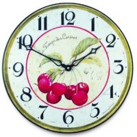Traditional Cherries Design Wall Clock