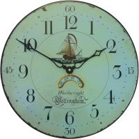 Antique Finish Ship Themed Wall Clock