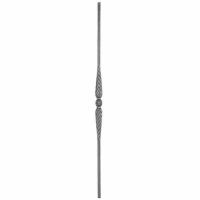 Tapered Smooth Stair Spindle with Flower Motif 