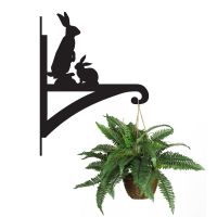 Rabbit Hanging Basket Bracket Holding a Plant