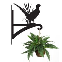 Pheasant Hanging Basket Bracket Holding a Plant 