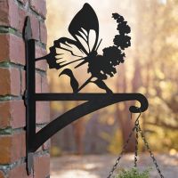 Butterfly Hanging Basket Bracket in Situ on a Brick Wall